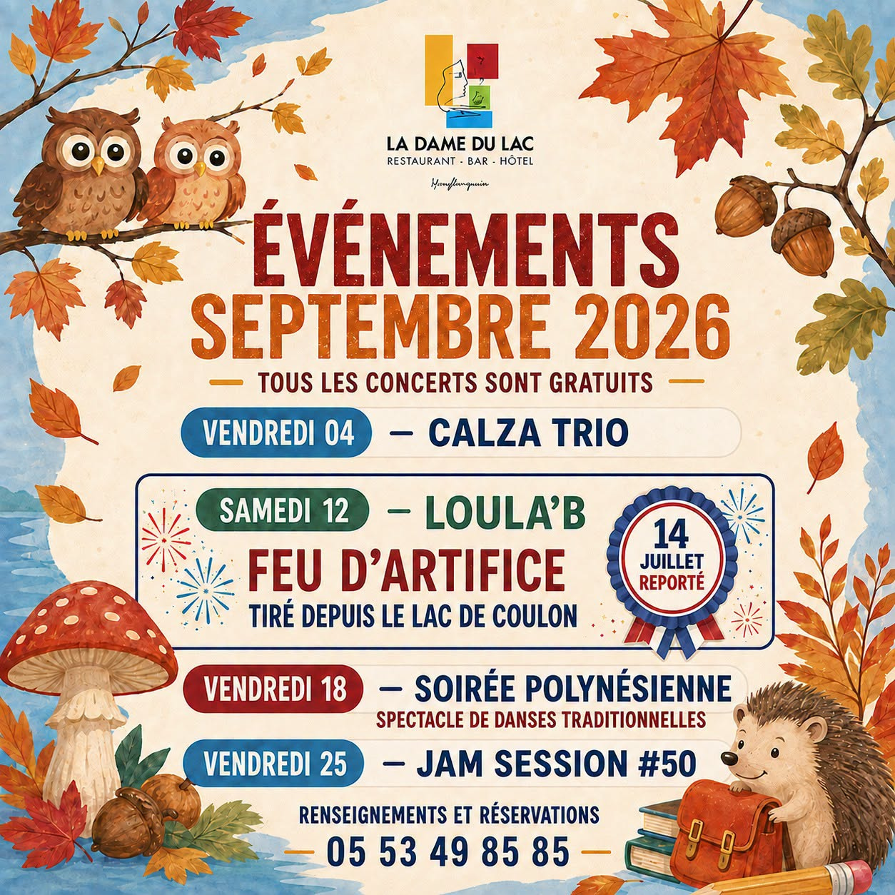 évènements septembre 2026
